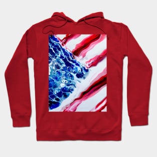 American Flag - Abstract US Flag - July 4th - Independence Day - Stars & Stripes Print Hoodie